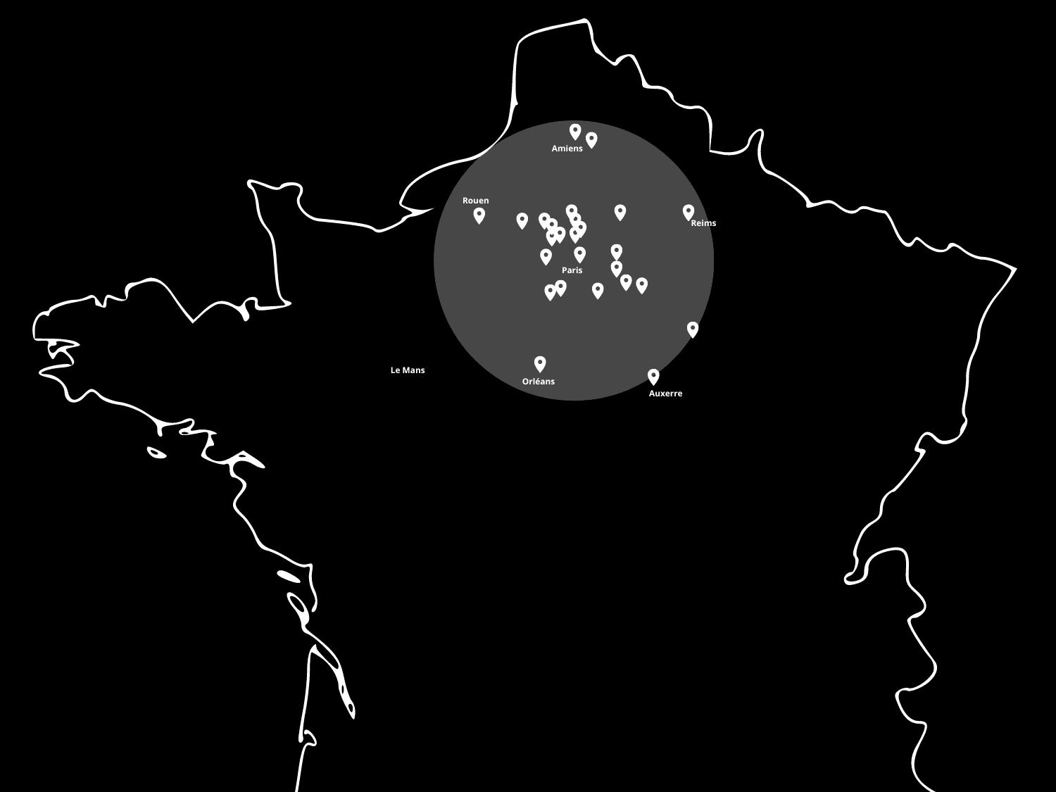 Image montrant tous les parcs partenaires